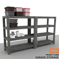 Racking storage, diy garage shelf, storage system, garage cabinet systems, storage shelving, wall shelving units - Digital Download Only