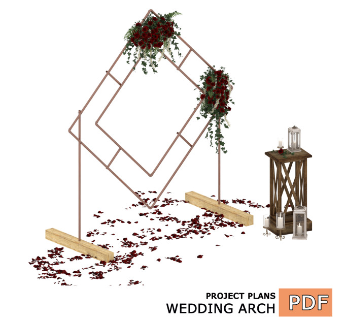 Building plans wedding arch, DIY A-frame wedding arbor, backdrop stand, wedding backdrop - Digital Download Only